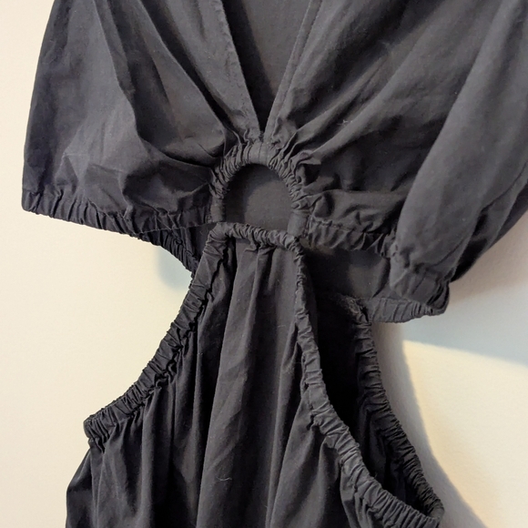 Rails Rizo Midi Dress Cutouts V-neck Black Eco Collection Tencel Like New, Sz XS - Picture 8 of 8